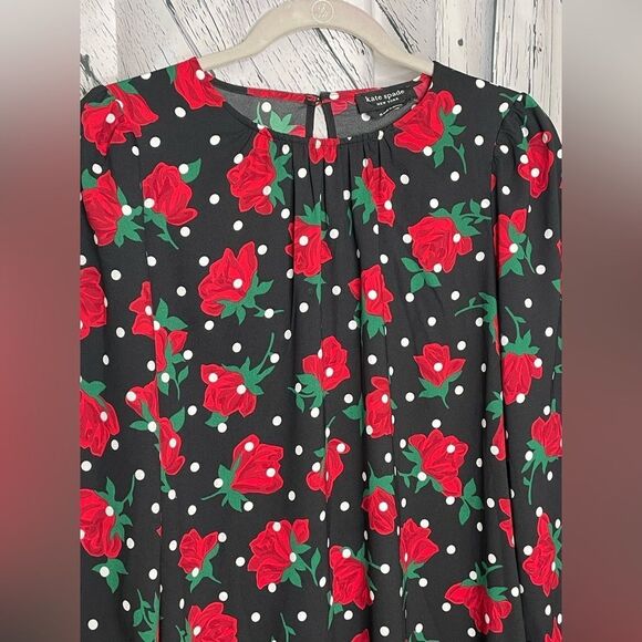 Kate Spade Rose Dot Shift Dress M - Picture 3 of 9